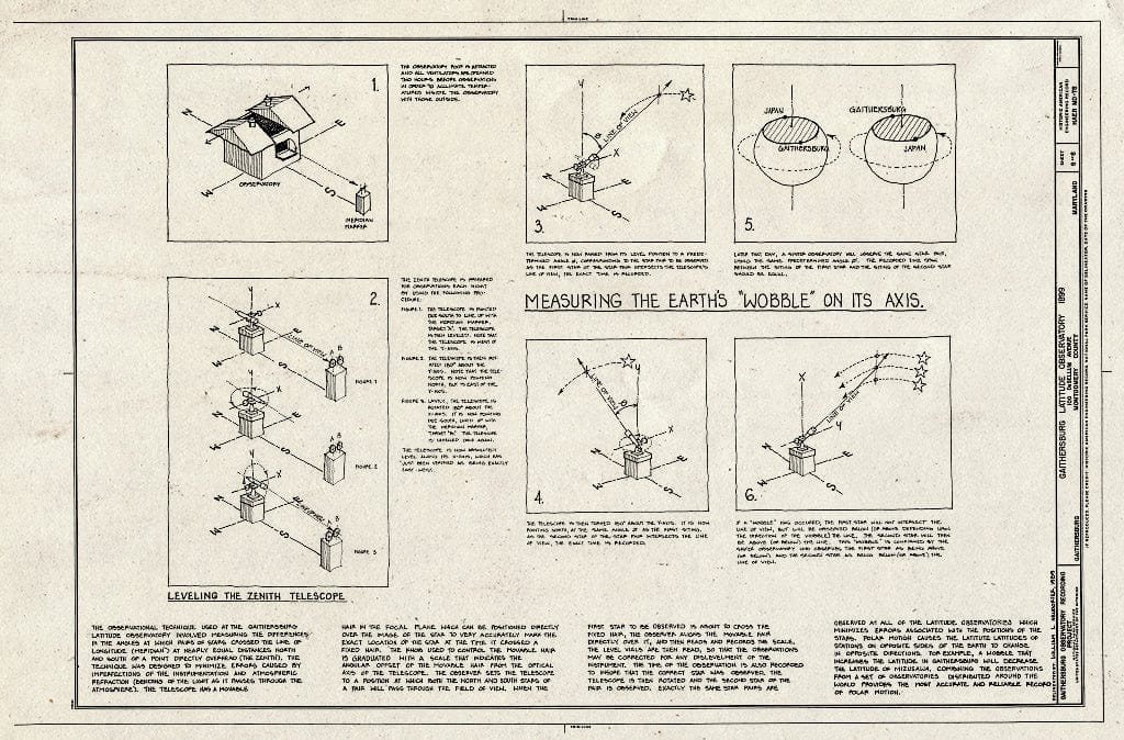 Blueprint HAER MD,16-GAITH,1- (Sheet 6 of 6) - Gaithersburg Latitude Observatory, 100 De Sellum Avenue, Gaithersburg, Montgomery County, MD