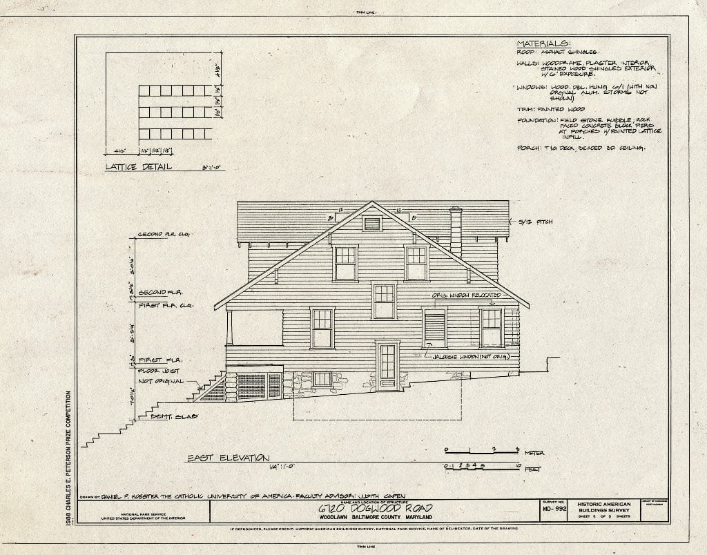 Blueprint HABS MD,3-WOLA,1- (Sheet 3 of 3) - 6720 Dogwood Road (House), 6720 Dogwood Road, Woodlawn, Baltimore County, MD