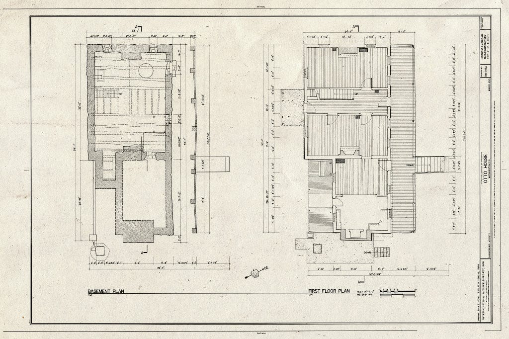 Blueprint HABS MD,22-Sharp.V,33-A- (Sheet 2 of 4) - Otto Farm, House, Burnside Bridge Road, Sharpsburg, Washington County, MD