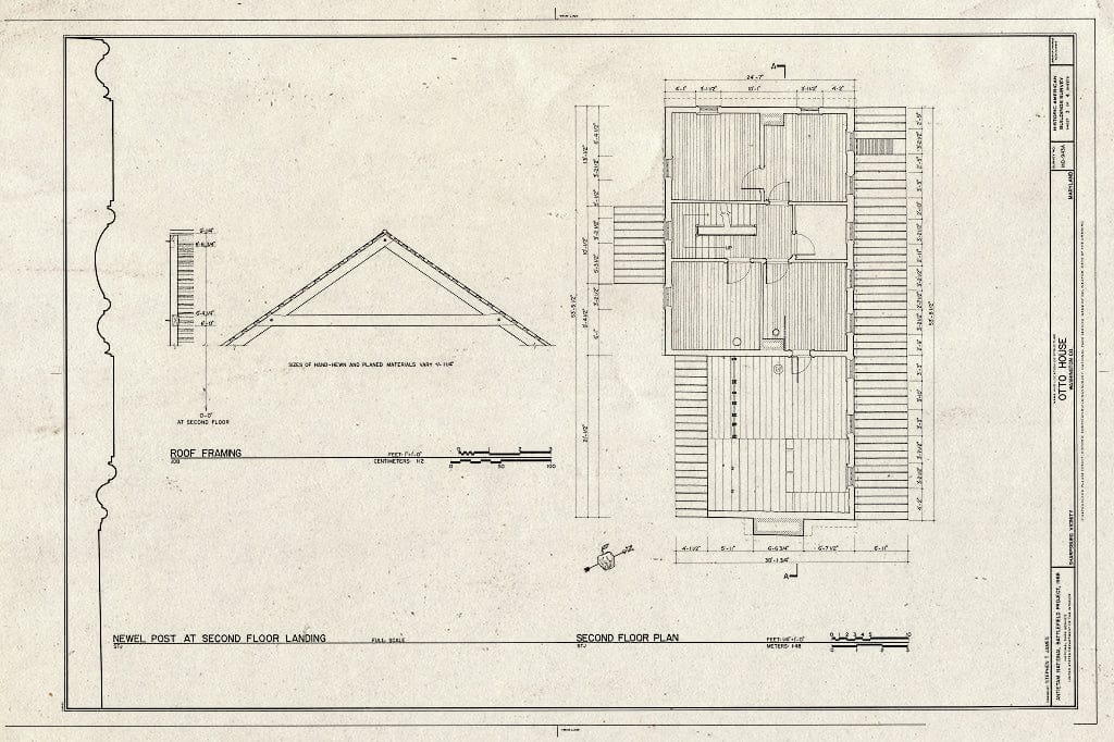 Blueprint HABS MD,22-Sharp.V,33-A- (Sheet 3 of 4) - Otto Farm, House, Burnside Bridge Road, Sharpsburg, Washington County, MD