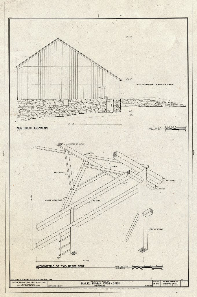 Blueprint HABS MD,22-Sharp.V,30-B- (Sheet 7 of 8) - Mumma Farm, Barn, Smoketown Road, Sharpsburg, Washington County, MD