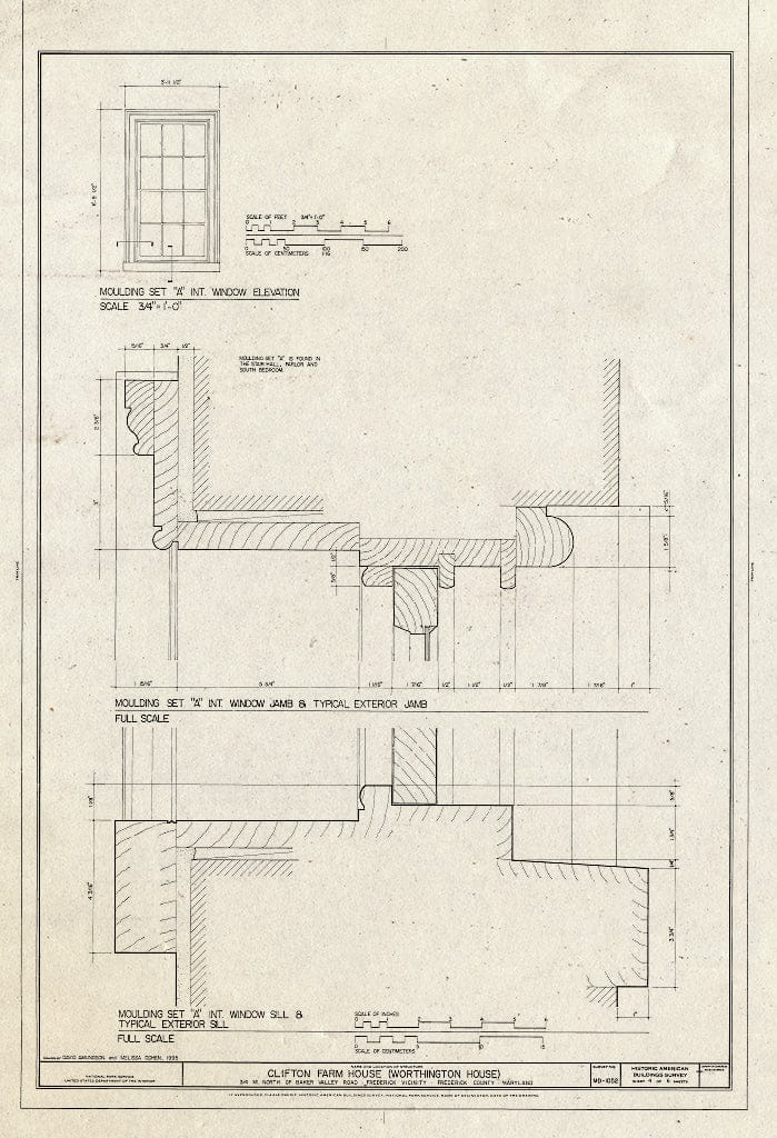 Blueprint HABS MD,11-FRED.V,17- (Sheet 4 of 6) - Clifton Farm, Off Baker Road, Frederick, Frederick County, MD