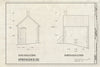 Blueprint Springhouse, East Elevation - Beatty-Cramer House, 9010 Liberty Road, Libertytown, Frederick County, MD