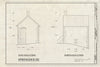 Blueprint Springhouse, East Elevation - Beatty-Cramer House, 9010 Liberty Road, Libertytown, Frederick County, MD