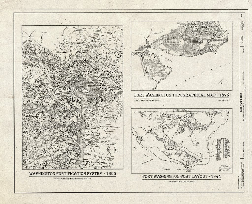 Blueprint HABS MD,17-FOWA,5- (Sheet 2 of 27) - Fort Washington, Fort, 13551 Fort Washington Road, Fort Washington Forest, Prince George's County, MD