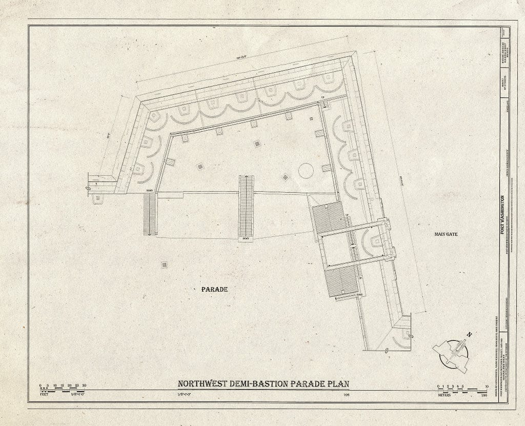 Blueprint HABS MD,17-FOWA,5- (Sheet 7 of 27) - Fort Washington, Fort, 13551 Fort Washington Road, Fort Washington Forest, Prince George's County, MD