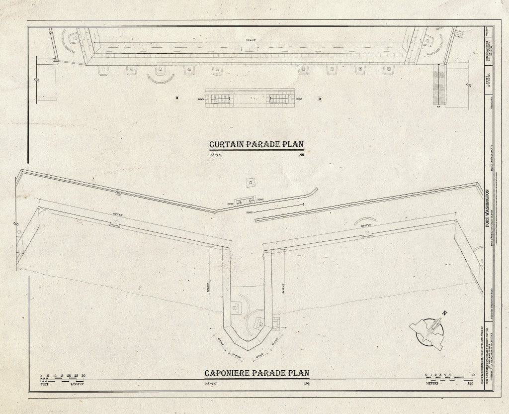 Blueprint HABS MD,17-FOWA,5- (Sheet 8 of 27) - Fort Washington, Fort, 13551 Fort Washington Road, Fort Washington Forest, Prince George's County, MD