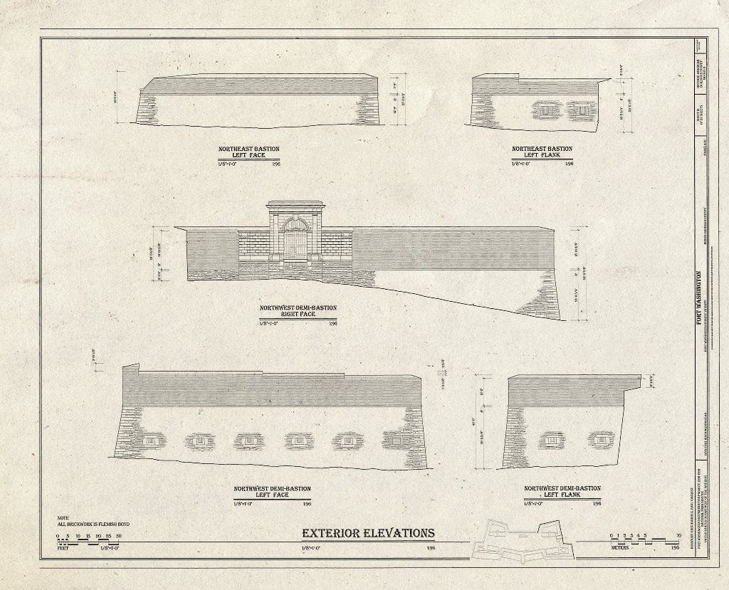 Blueprint HABS MD,17-FOWA,5- (Sheet 16 of 27) - Fort Washington, Fort, 13551 Fort Washington Road, Fort Washington Forest, Prince George's County, MD