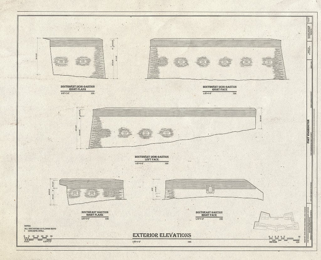 Blueprint HABS MD,17-FOWA,5- (Sheet 18 of 27) - Fort Washington, Fort, 13551 Fort Washington Road, Fort Washington Forest, Prince George's County, MD