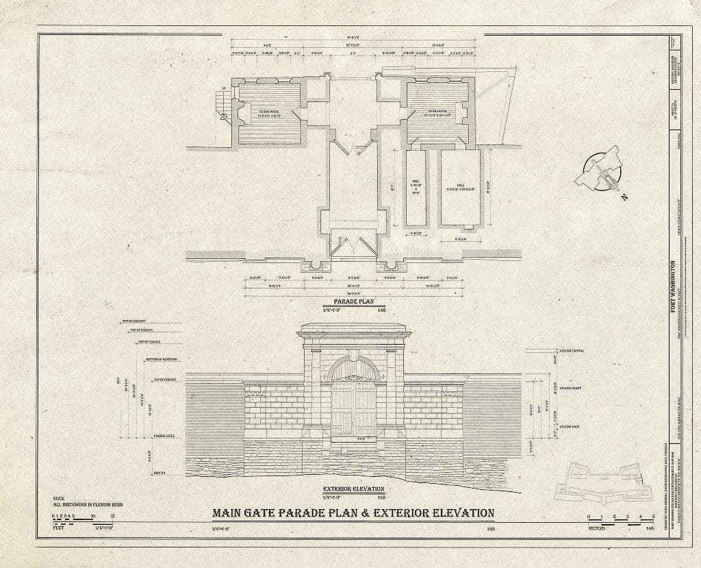 Blueprint HABS MD,17-FOWA,5- (Sheet 19 of 27) - Fort Washington, Fort, 13551 Fort Washington Road, Fort Washington Forest, Prince George's County, MD