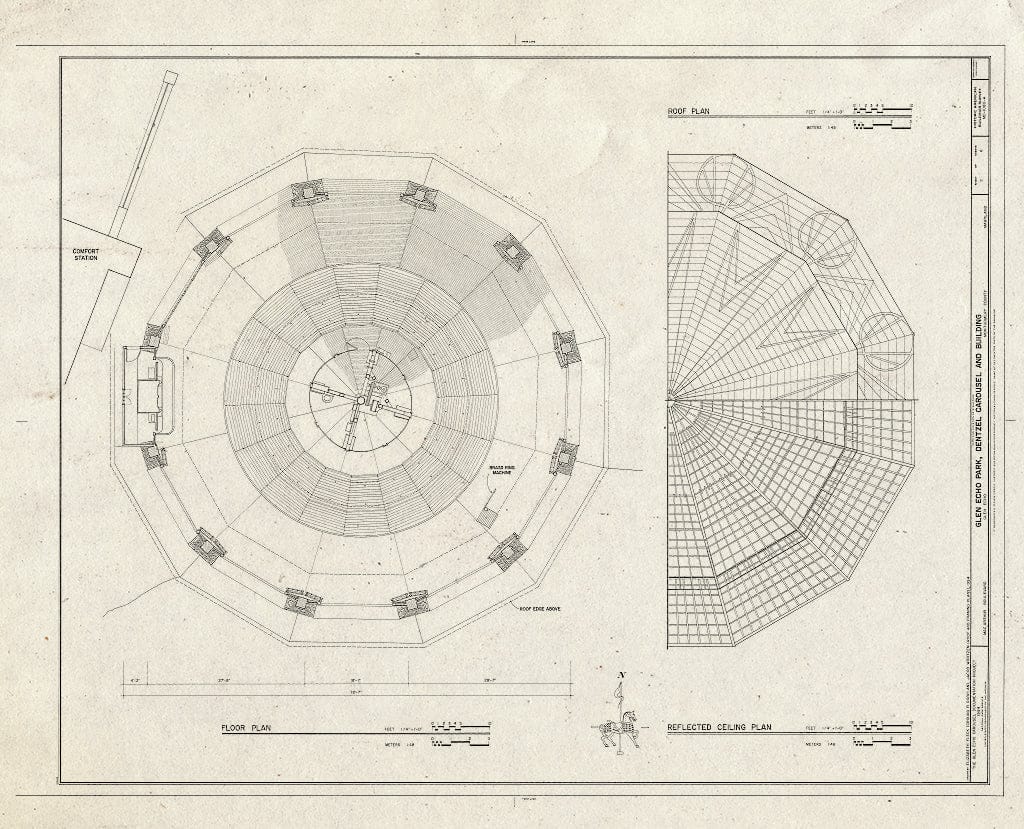 Blueprint HABS MD,16-GLENEC,3A- (Sheet 2 of 6) - Glen Echo Park, Dentzel Carousel & Building, 7300 MacArthur Boulevard, Glen Echo, Montgomery County, MD