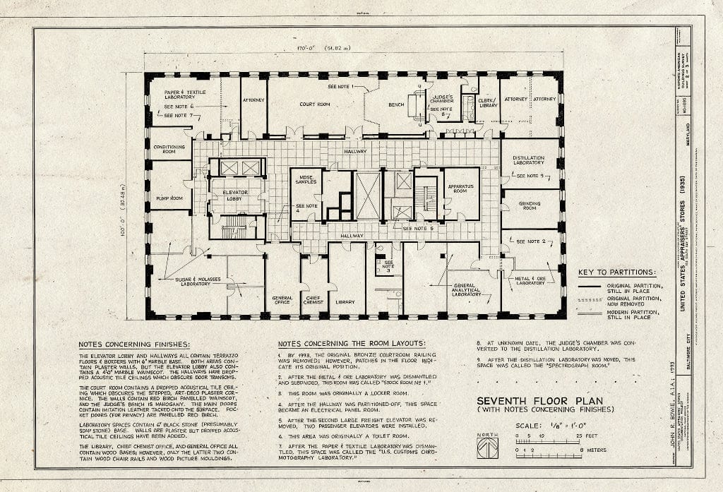 Blueprint HABS MD,4-BALT,224- (Sheet 2 of 3) - United States Appraisers' Stores, 103 South Gay Street, Baltimore, Independent City, MD