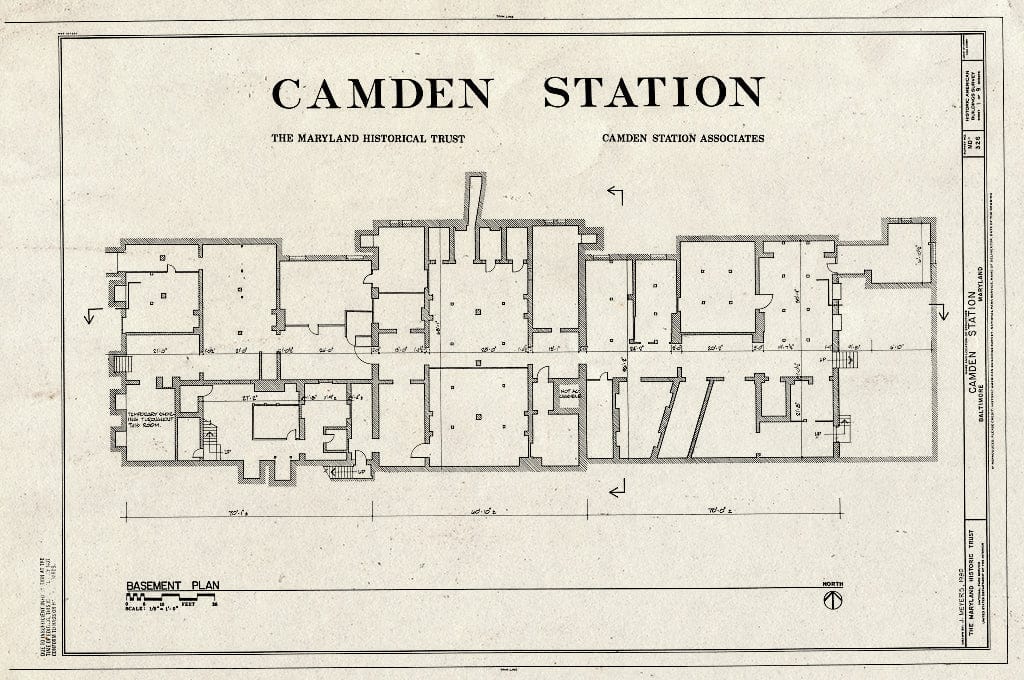 Blueprint HABS MD,4-BALT,126- (Sheet 1 of 9) - Baltimore & Ohio Railroad, Camden Station, Camden Street, Baltimore, Independent City, MD