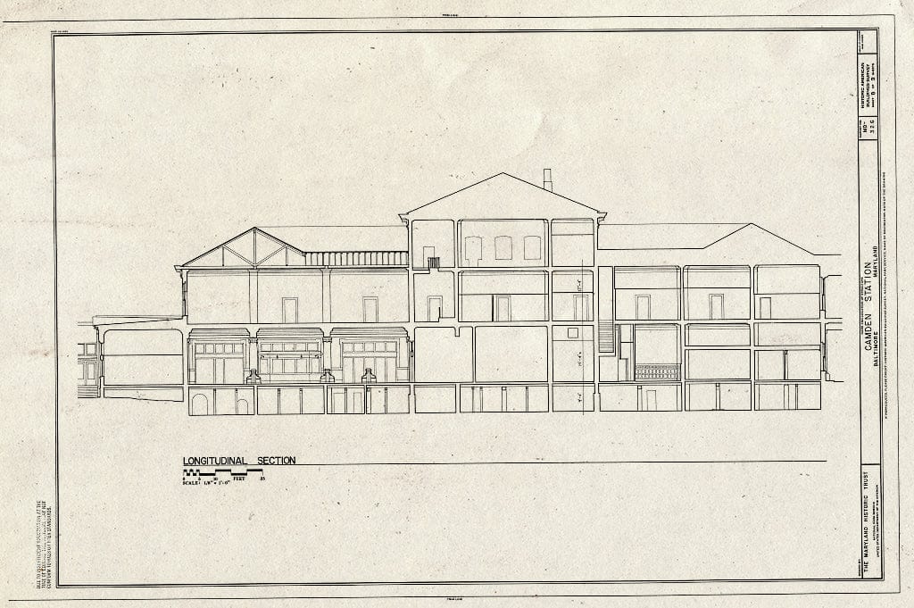 Blueprint HABS MD,4-BALT,126- (Sheet 8 of 9) - Baltimore & Ohio Railroad, Camden Station, Camden Street, Baltimore, Independent City, MD