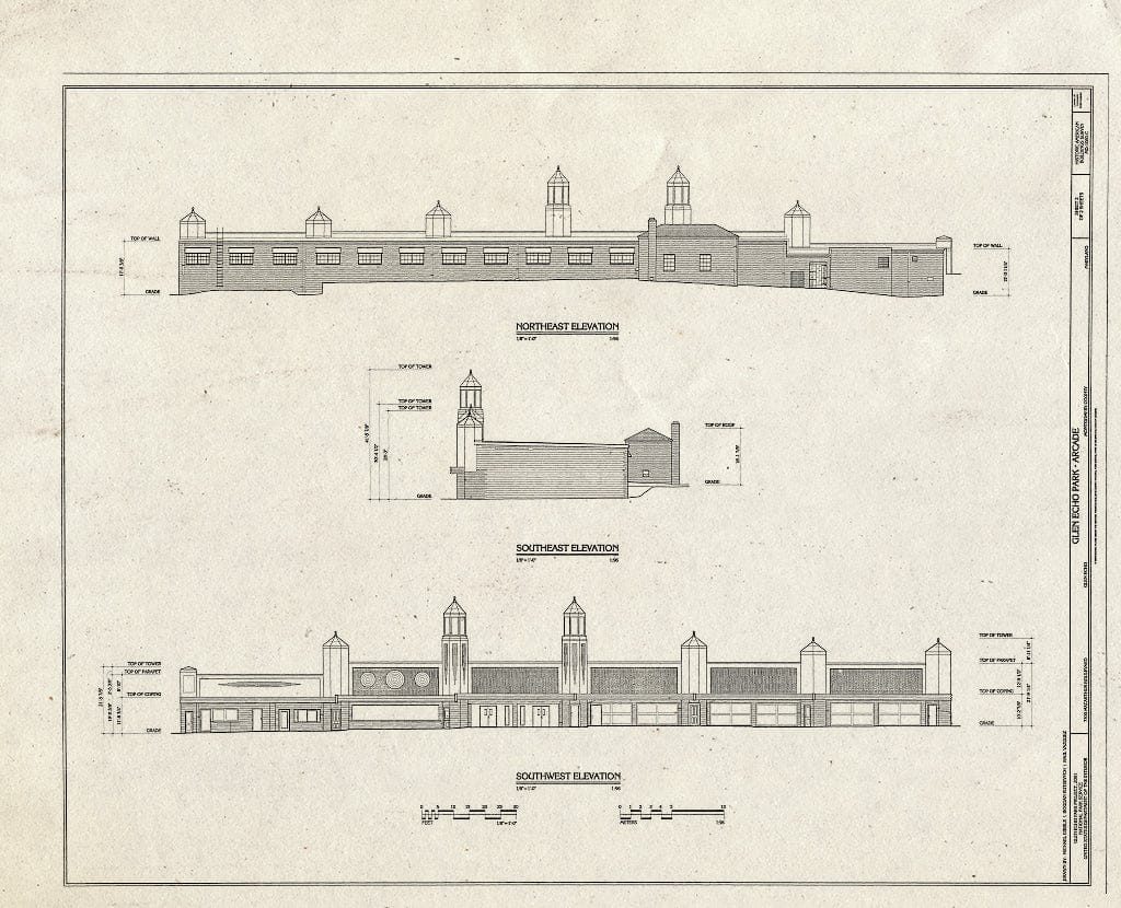 Blueprint HABS MD,16-GLENEC,3C- (Sheet 2 of 2) - Glen Echo Park, Arcade, 7300 MacArthur Boulevard, Glen Echo, Montgomery County, MD