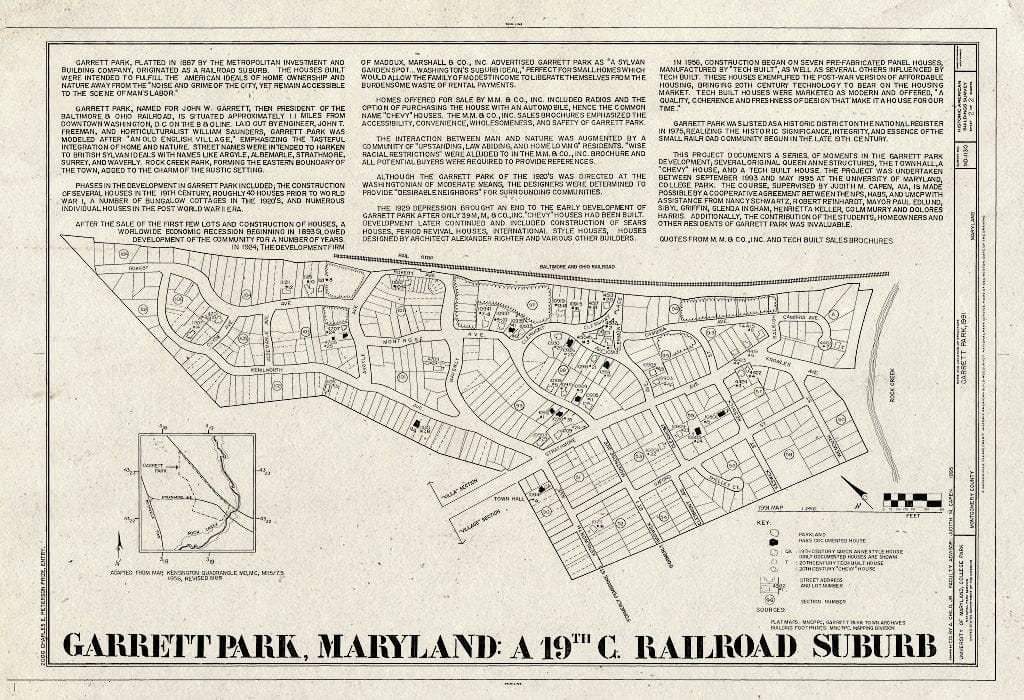 Blueprint HABS MD,16-GARPK,2- (Sheet 2 of 2) - Garrett Park, Garrett Park, Montgomery County, MD
