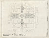 Blueprint Site Plan Showing The Four Parks in Context - Mount Vernon Place, Charles & Monument Streets, Baltimore, Independent City, MD
