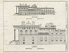 Blueprint South Elevation and South Elevation Main Block - Evergreen, 4545 North Charles Street, Baltimore, Independent City, MD