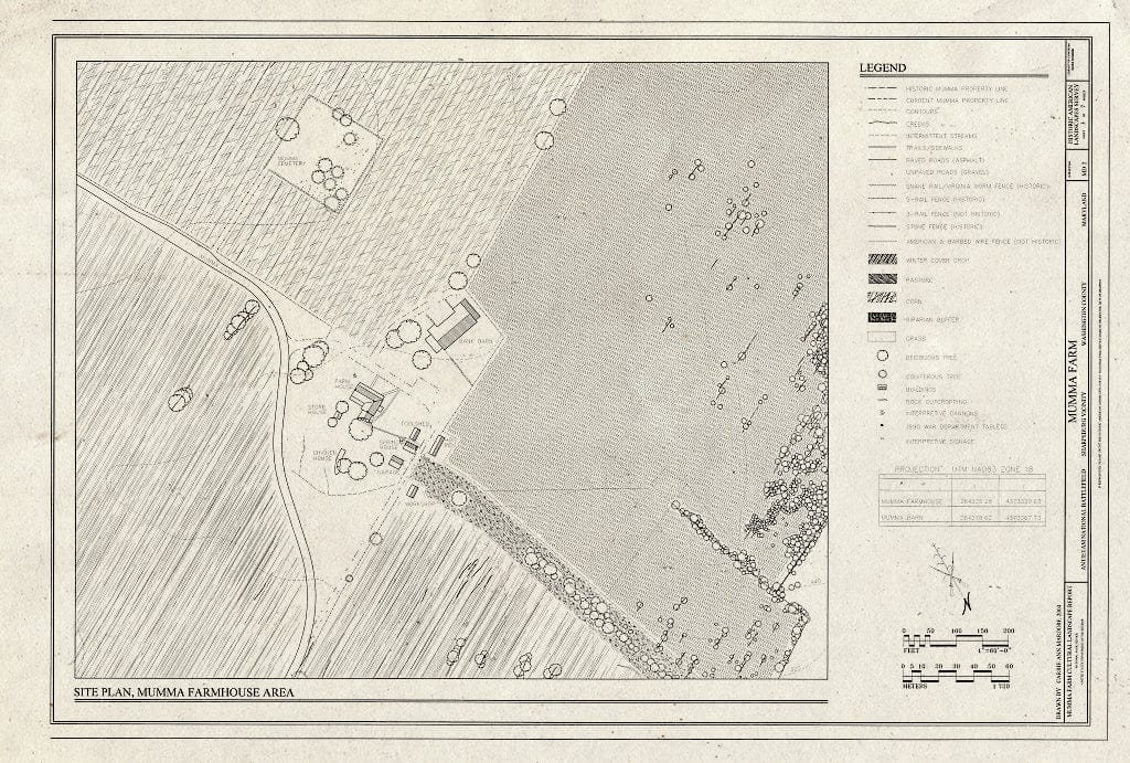 Blueprint HALS MD-2 (Sheet 3 of 7) - Mumma Farm, Smoketown Road, Sharpsburg, Washington County, MD