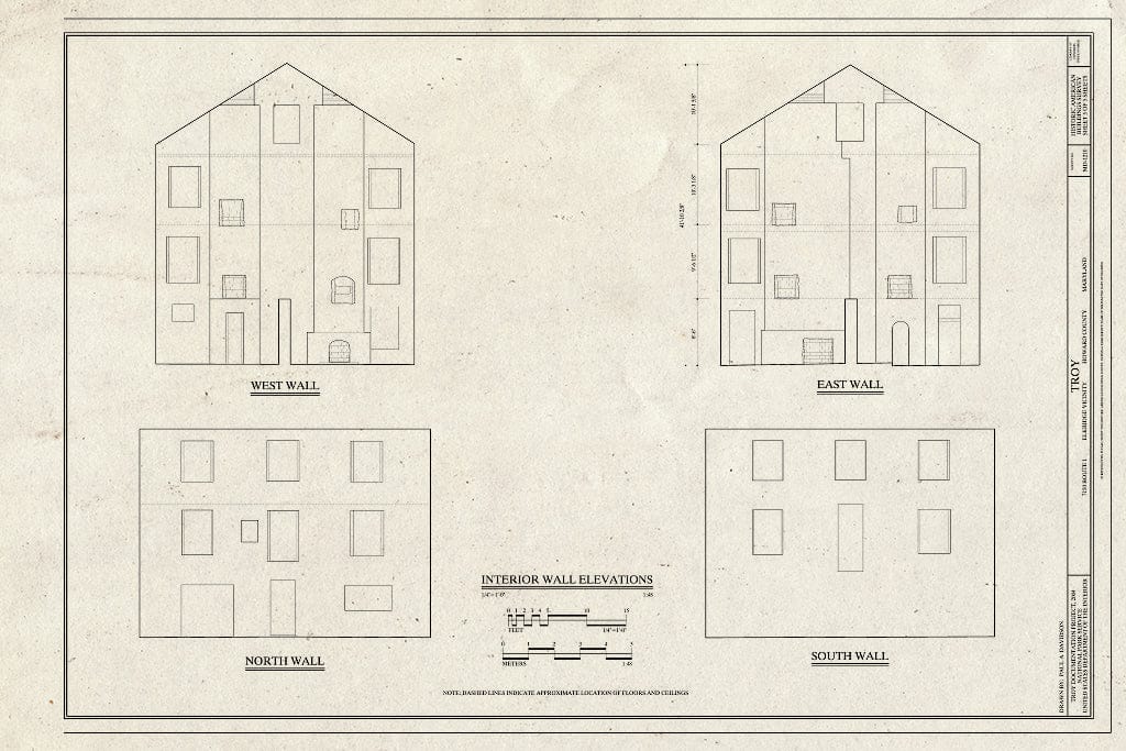 Blueprint HABS MD-1210 (Sheet 5 of 5) - Troy, 7150 Route 1, Elkridge, Howard County, MD
