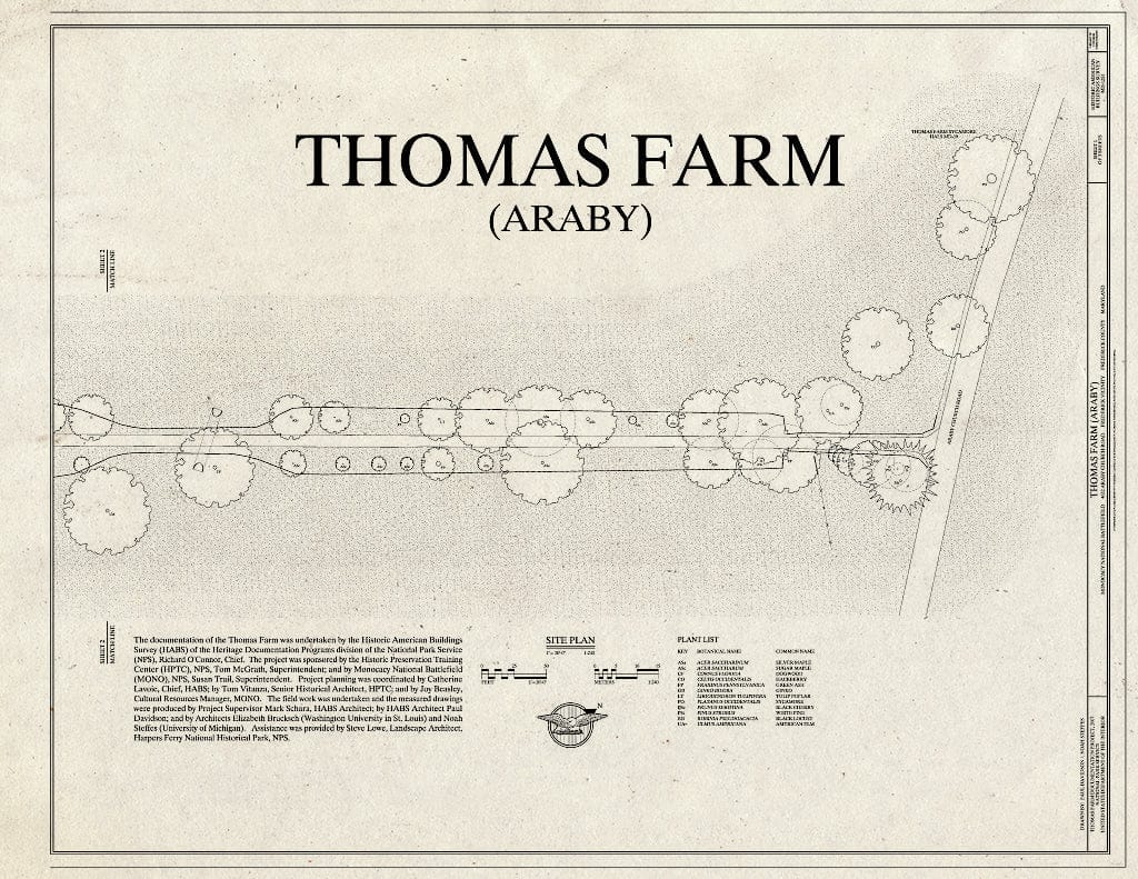 Blueprint Site Plan - Thomas Farm, 4632 Araby Church Road, Frederick, Frederick County, MD