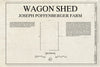 Blueprint Title, First Floor Plan - Joseph Poffenberger Farm, Wagon Shed, 17834 Mansfield Avenue, Sharpsburg, Washington County, MD