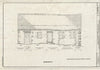 Blueprint Southwest Elevation - Thomas Farm, Stone Tenant House, 4632 Araby Church Road, Frederick, Frederick County, MD