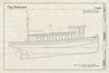 Blueprint Profile - Tug Delaware, Chesapeake Bay Maritime Museum, Saint Michaels, Talbot County, MD