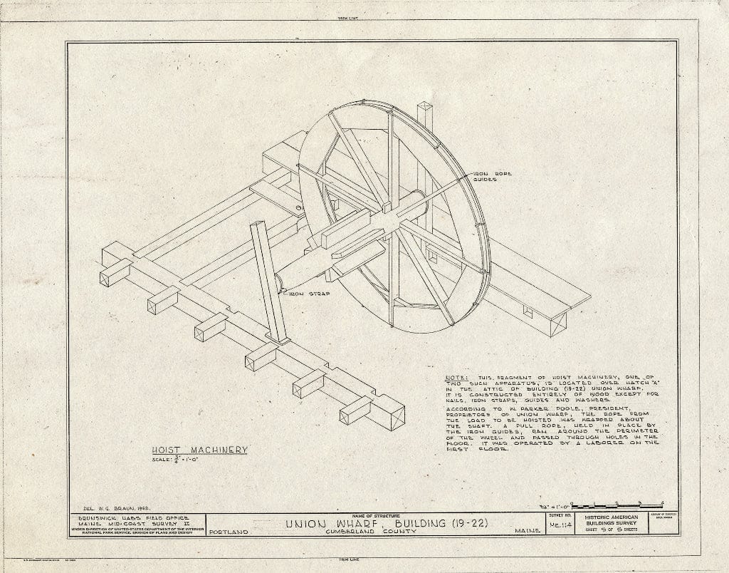 Blueprint HABS ME,3-Port,10- (Sheet 5 of 5) - Union Wharf Building (19-22), Commercial Street, Opposite Foot of Union Street, Portland, Cumberland County, ME