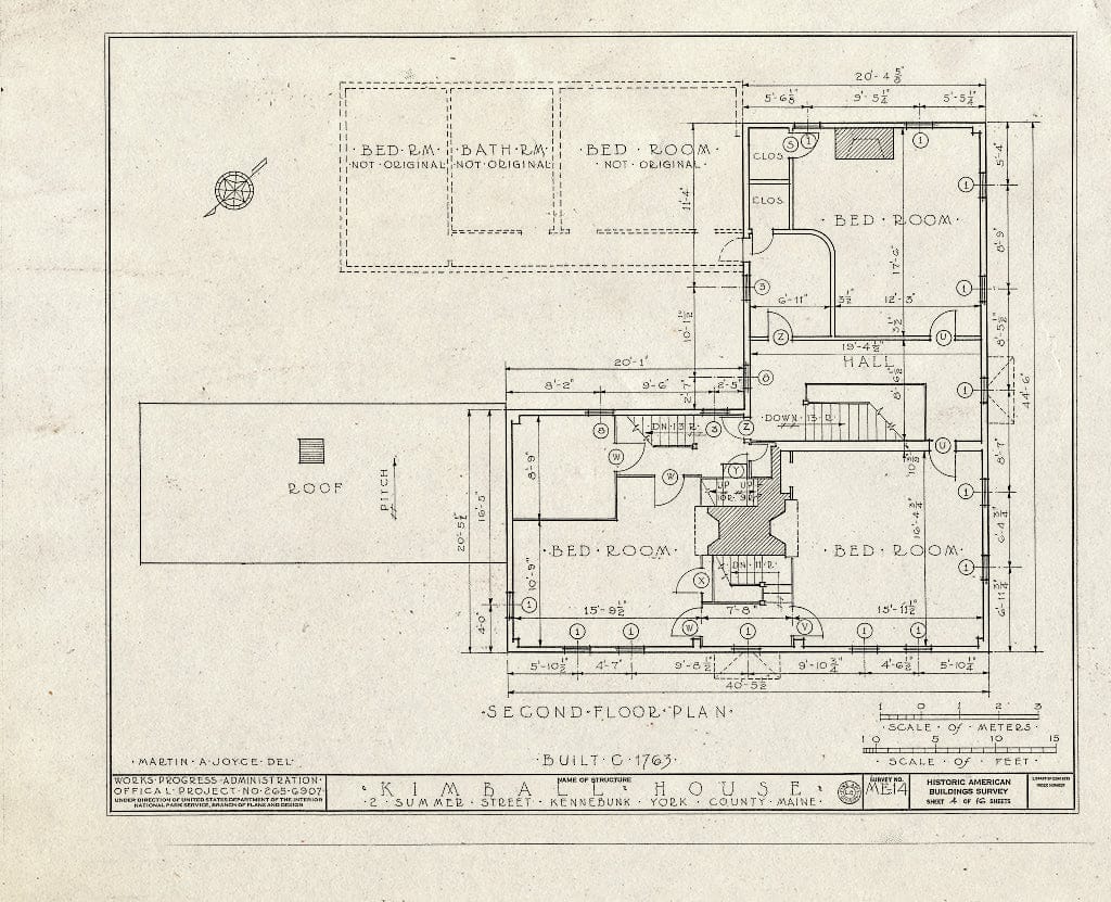 Blueprint HABS ME,16-Ken,4- (Sheet 4 of 16) - Kimball House, 2 Summer Street, Kennebunk, York County, ME