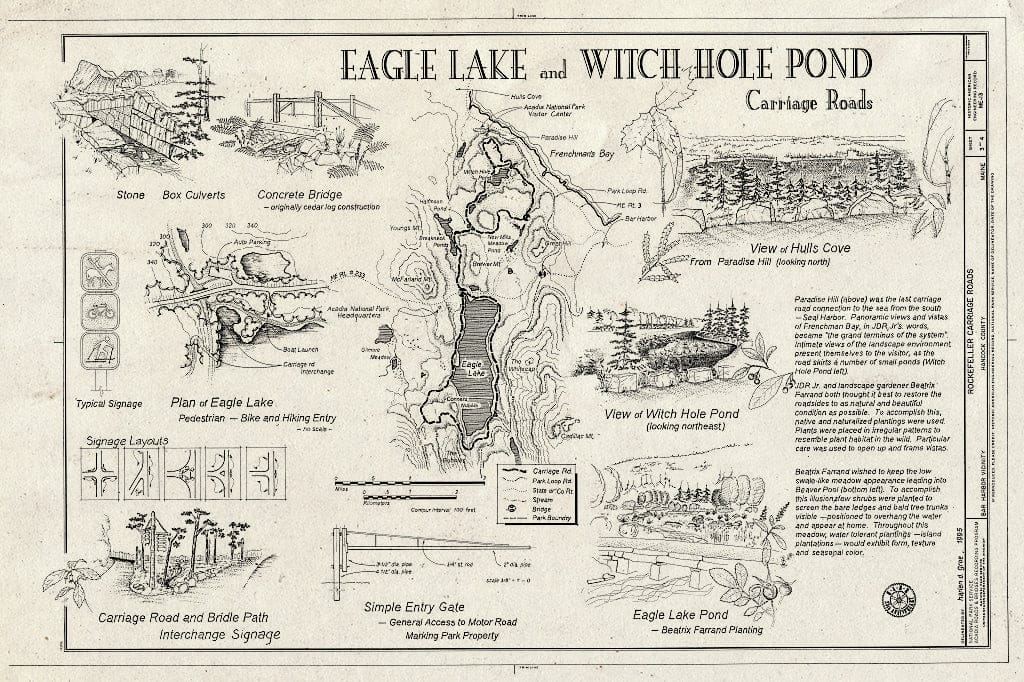 Blueprint HAER ME,5-BAHA.V,14- (Sheet 3 of 4) - Rockefeller Carriage Roads, Mount Desert Island, Bar Harbor, Hancock County, ME