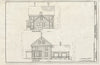 Blueprint North & East Elevations - Samuel P. Grindle House, 13 School Street, Castine, Hancock County, ME