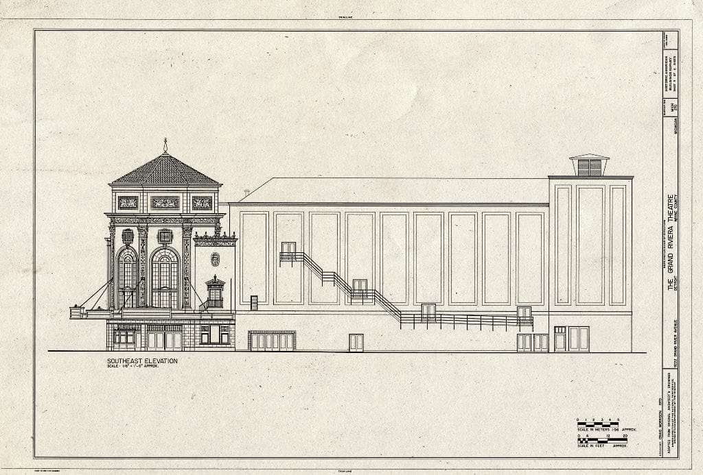 Blueprint HABS MICH,82-DETRO,16- (Sheet 5 of 6) - Grand Riviera Theatre, 9222 Grand River Avenue, Detroit, MI