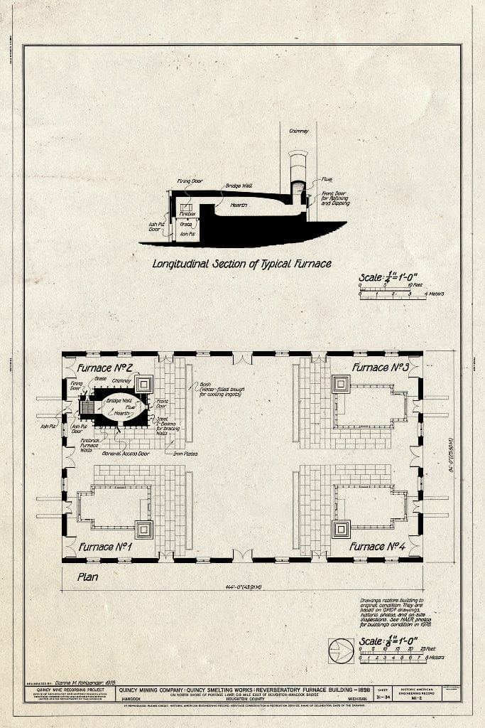 Blueprint HAER MICH,31-HANC,1- (Sheet 31 of 34) - Quincy Mining Company, Hancock, Houghton County, MI