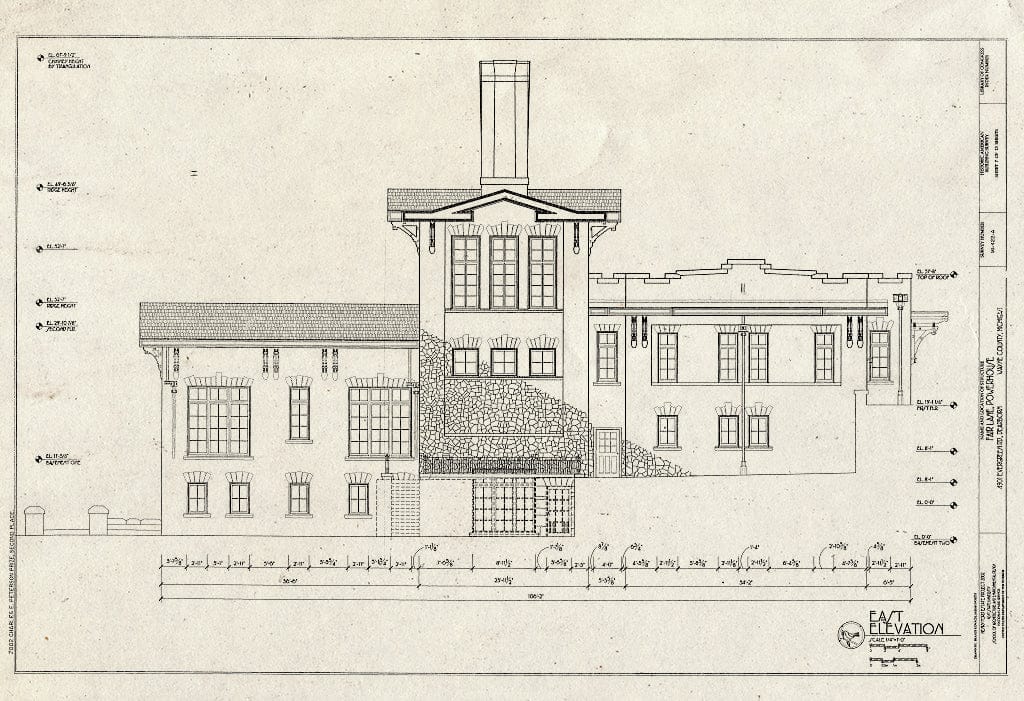 Blueprint HABS MI-422-A (Sheet 7 of 13) - Fair Lane, Powerhouse, 4901 Evergreen Road, Dearborn, MI