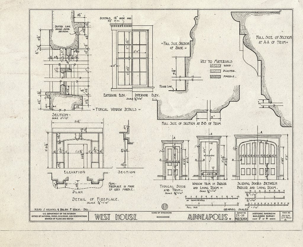 Blueprint HABS MINN,27-MINAP,8- (Sheet 5 of 6) - West House, 200 Second Street Southeast, Minneapolis, Hennepin County, MN