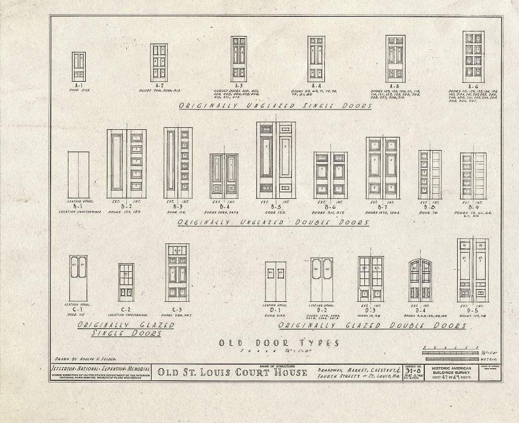 Blueprint HABS MO,96-SALU,8- (Sheet 47 of 49) - Old St. Louis Courthouse, Fourth to Broadway, Market to Chestnut Streets, Saint Louis, Independent City, MO