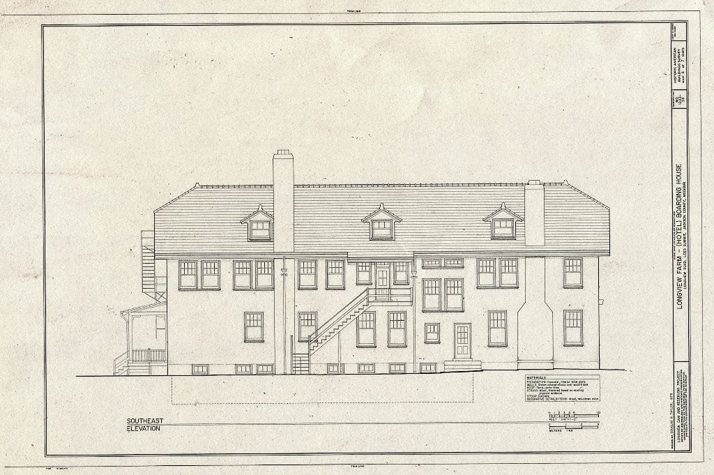 Blueprint HABS MO,48-LESUM,1/33- (Sheet 6 of 7) - Longview Farm, Boarding House, Lees Summit, Jackson County, MO