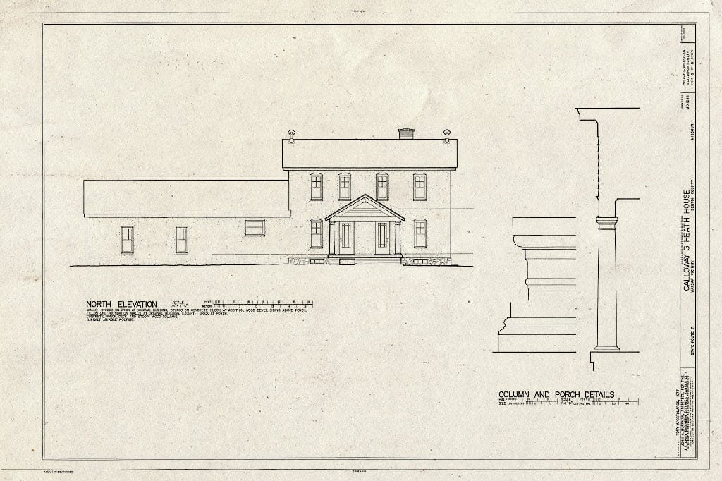Blueprint HABS MO,8-Wars.V,2- (Sheet 5 of 8) - Calloway G. Heath House, Route 7 & Route KK Vicinity, Warsaw, Benton County, MO