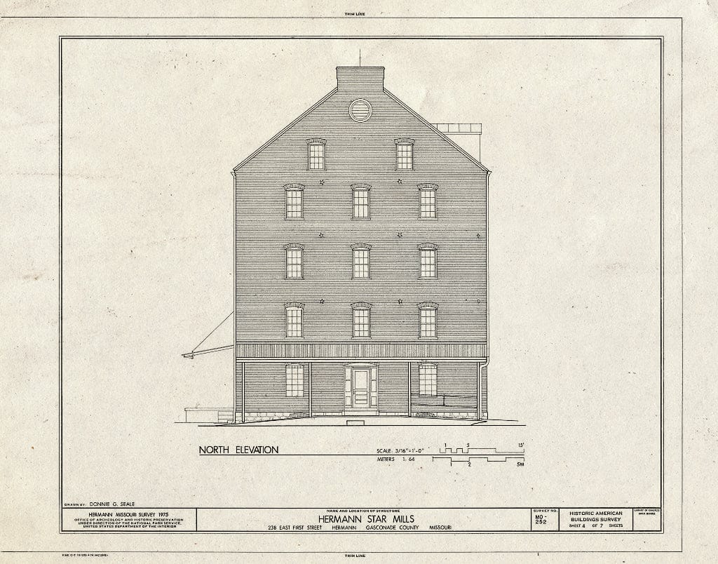 Blueprint HABS MO,37-Herm,7- (Sheet 4 of 7) - Hermann Star Mills, 238 East First Street, Hermann, Gasconade County, MO
