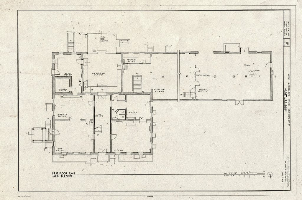 Blueprint HABS MO,37-Herm,23- (Sheet 4 of 17) - Stone Hill Winery, 401 West Twelfth Street, Hermann, Gasconade County, MO