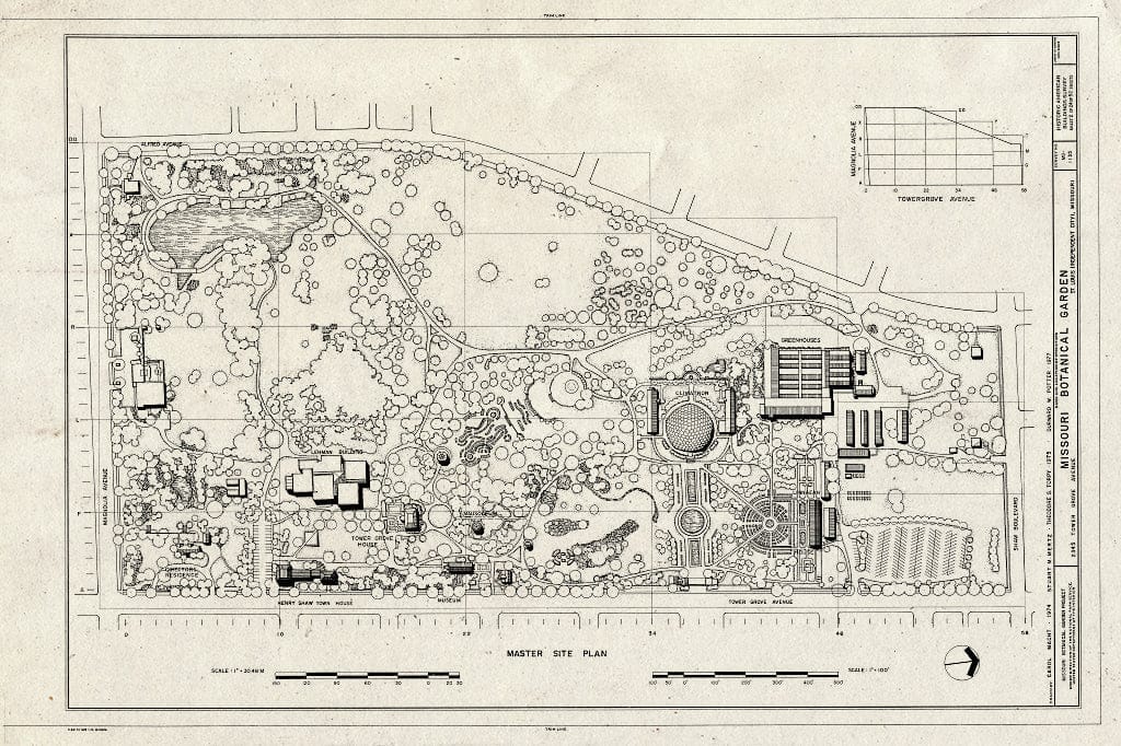 Blueprint HABS MO,96-SALU,105- (Sheet 2 of 24) - Missouri Botanical Garden, 2345 Tower Grove Avenue, Saint Louis, Independent City, MO