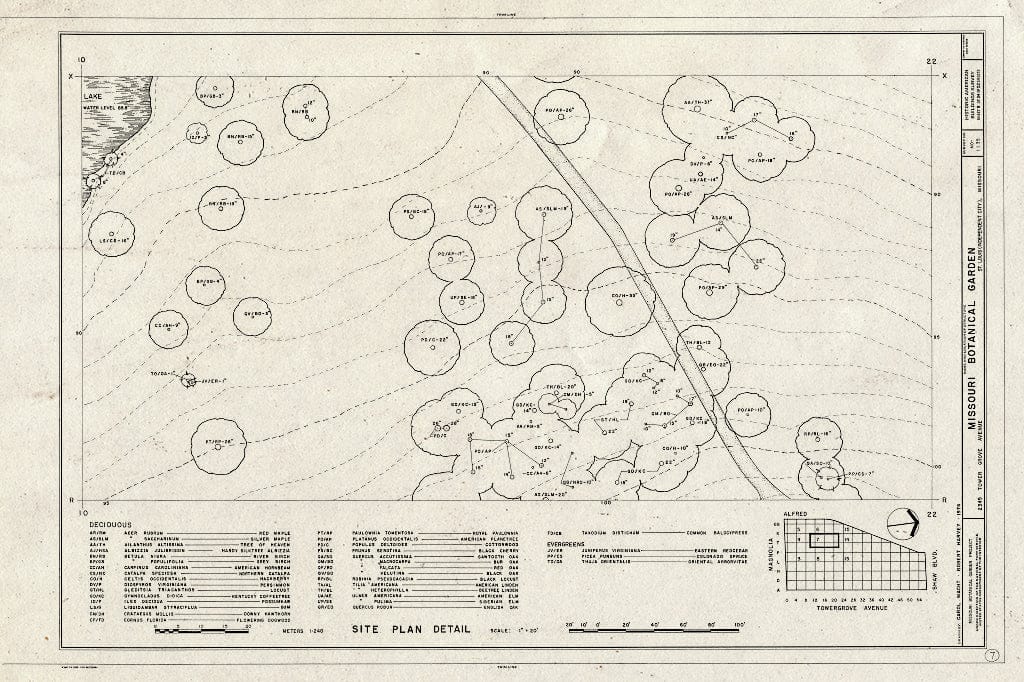Blueprint HABS MO,96-SALU,105- (Sheet 9 of 24) - Missouri Botanical Garden, 2345 Tower Grove Avenue, Saint Louis, Independent City, MO