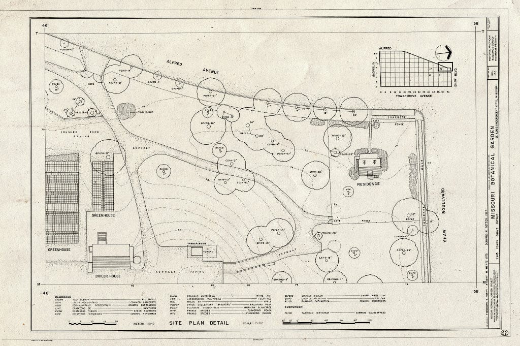 Blueprint HABS MO,96-SALU,105- (Sheet 24 of 24) - Missouri Botanical Garden, 2345 Tower Grove Avenue, Saint Louis, Independent City, MO