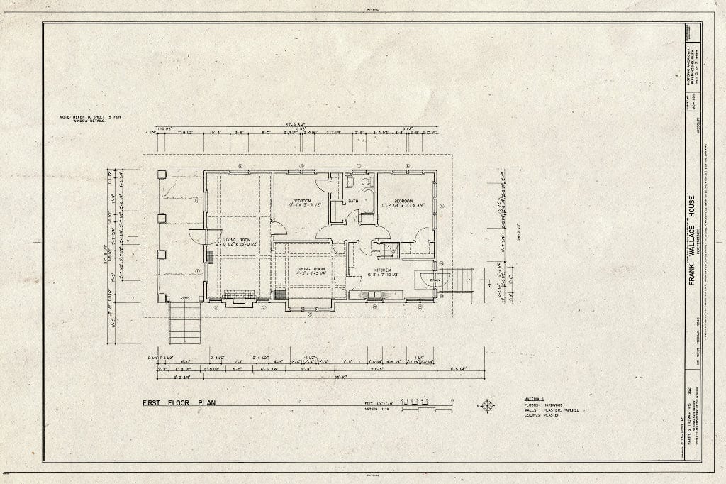 Blueprint HABS MO,48-INDEP,6- (Sheet 3 of 7) - Frank Wallace House, 601 West Truman Road, Independence, Jackson County, MO