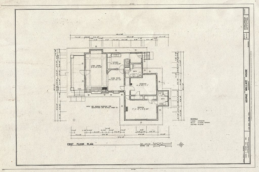 Blueprint HABS MO,48-INDEP,7- (Sheet 3 of 7) - George Wallace House, 605 West Truman Road, Independence, Jackson County, MO