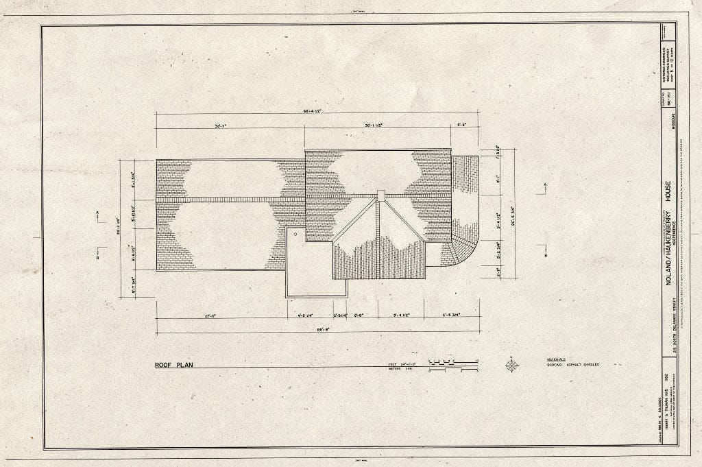 Blueprint HABS MO,48-INDEP,8- (Sheet 5 of 12) - Noland-Haukenberry House, 216 North Delaware Street, Independence, Jackson County, MO