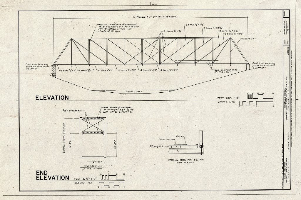 Blueprint HAER MO,13-KINTO.V,2- (Sheet 2 of 3) - Bonanza Bridge, Spanning Shoal Creek at CART Road 324, Kingston, Caldwell County, MO