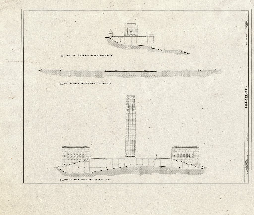 Blueprint HABS MO-1936 (Sheet 3 of 19) - Liberty Memorial, 100 West Twenty-Sixth Street, Kansas City, Jackson County, MO
