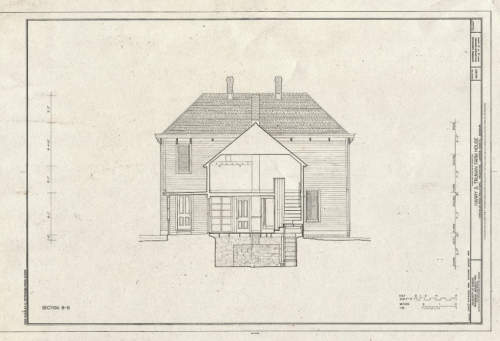 Blueprint HABS MO-1937 (Sheet 10 of 12) - Harry S. Truman Farm Home, 12302 Blue Ridge Boulevard, Grandview, Jackson County, MO